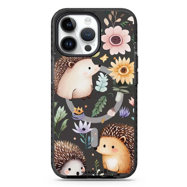 Hedgehog & Floral iPhone 14 Pro MagSafe Compatible Durashock Case Online