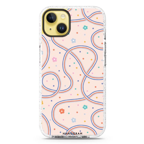 Floral & Line iPhone 14 Plus MagSafe Compatible Durashock Case on Sale