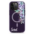 Purple Floral iPhone 14 Pro MagSafe Compatible Durashock Case Online Hot Sale