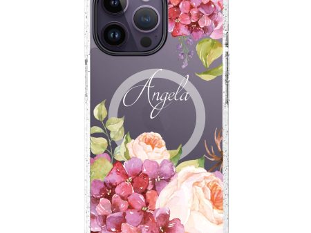 Pretty Floral iPhone 14 Pro MagSafe Compatible Durashock Case Online Hot Sale