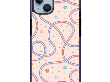 Floral & Line iPhone 14 Plus MagSafe Compatible Durashock Case on Sale