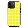 Yellow Checked Pattern iPhone 14 Pro Durashock Case For Cheap