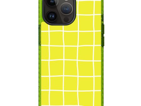 Yellow Checked Pattern iPhone 14 Pro Max Durashock Case on Sale