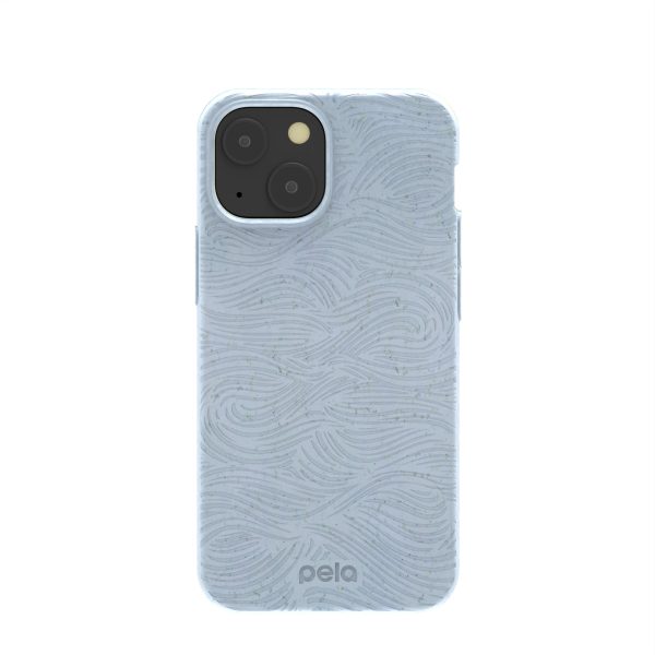 Powder Blue Ebb and Flow iPhone 13 Mini Case For Sale