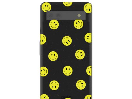 Black Smiley Google Pixel 6a Case For Cheap