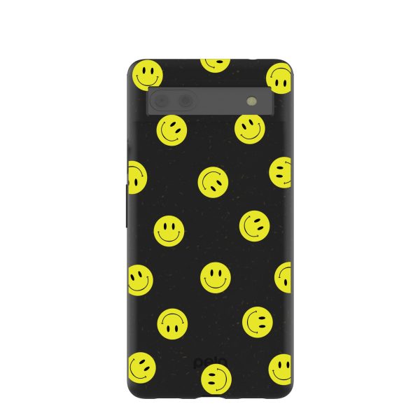 Black Smiley Google Pixel 6a Case For Cheap