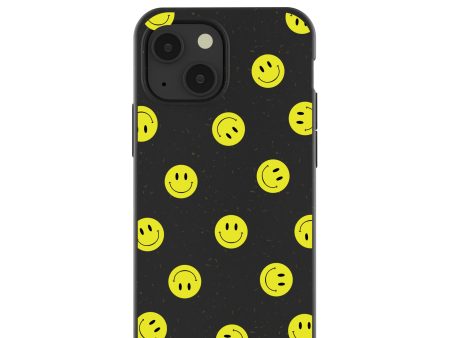 Black Smiley iPhone 13 Mini Case For Cheap