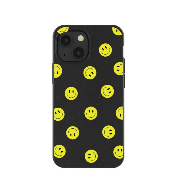 Black Smiley iPhone 13 Mini Case For Cheap