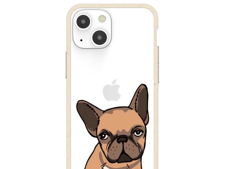 Clear Frenchie Portrait iPhone 13 Mini Case With London Fog Ridge Sale