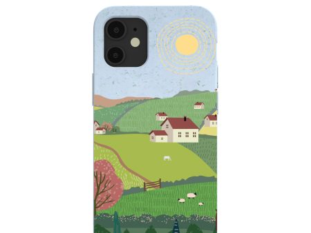 Powder Blue Sunny Countryside iPhone 12 Mini Case For Cheap