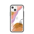 Clear Abstract Dunes iPhone 13 Mini Case With Black Ridge on Sale