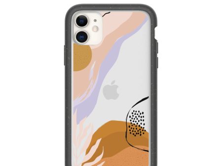 Clear Abstract Dunes iPhone 11 Case With Black Ridge Supply