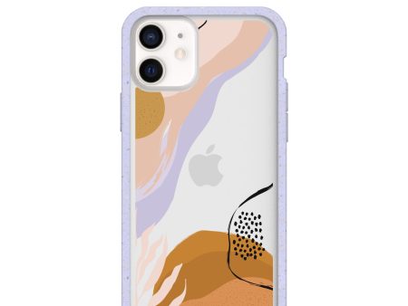 Clear Abstract Dunes iPhone 12 Mini Case With Lavender Ridge Supply