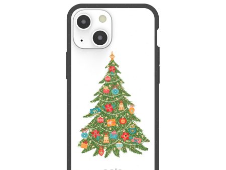 Clear Merry and Bright iPhone 13 Mini Case With Black Ridge Online now