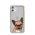 Clear Frenchie Portrait iPhone 11 Case With London Fog Ridge Sale