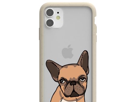 Clear Frenchie Portrait iPhone 11 Case With London Fog Ridge Sale