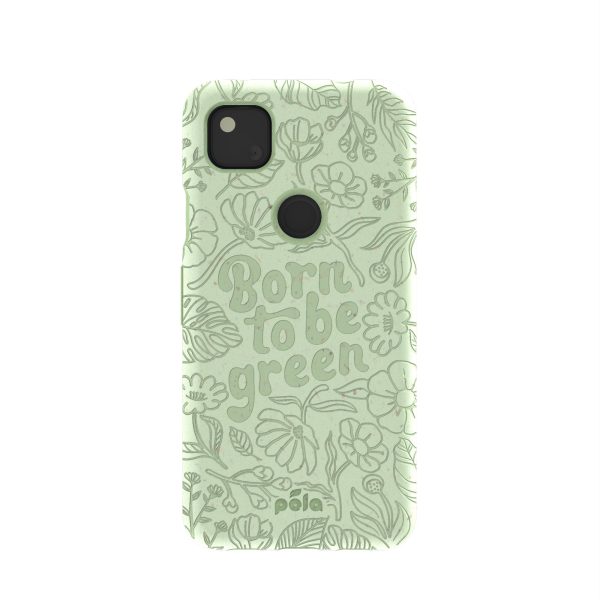 Sage Green Born to be green Google Pixel 4a Case Cheap