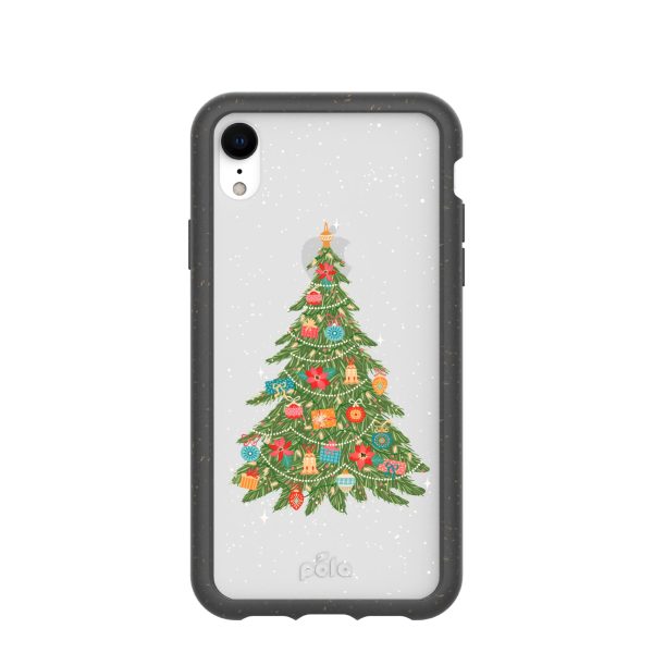 Clear Merry and Bright iPhone XR Case With Black Ridge on Sale