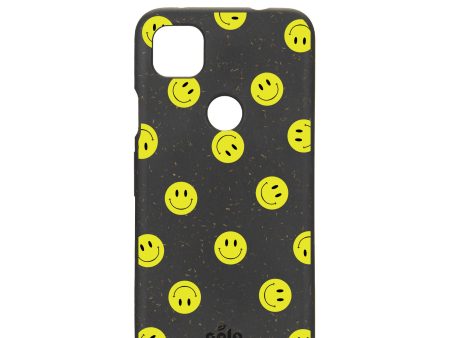 Black Smiley Google Pixel 4a Case For Cheap