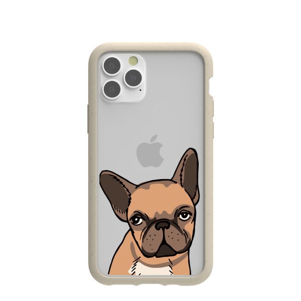 Clear Frenchie Portrait iPhone 11 Pro Case With London Fog Ridge on Sale