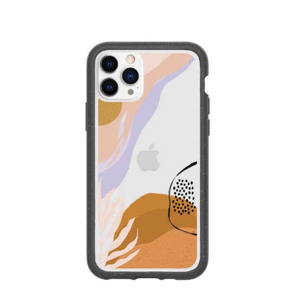 Clear Abstract Dunes iPhone 11 Pro Case With Black Ridge Fashion