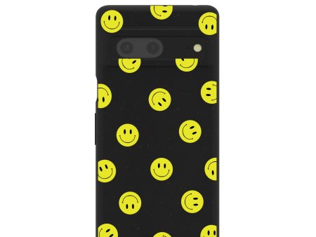 Black Smiley Google Pixel 7 Case Hot on Sale