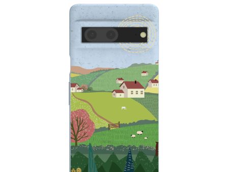 Powder Blue Sunny Countryside Google Pixel 7 Case on Sale