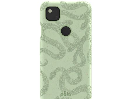 Sage Green Snaky Google Pixel 4a Case Online now