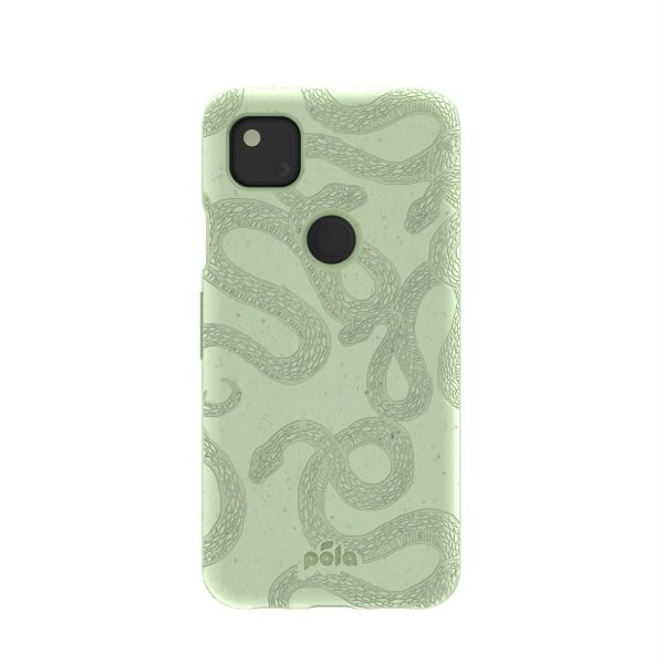 Sage Green Snaky Google Pixel 4a Case Online now